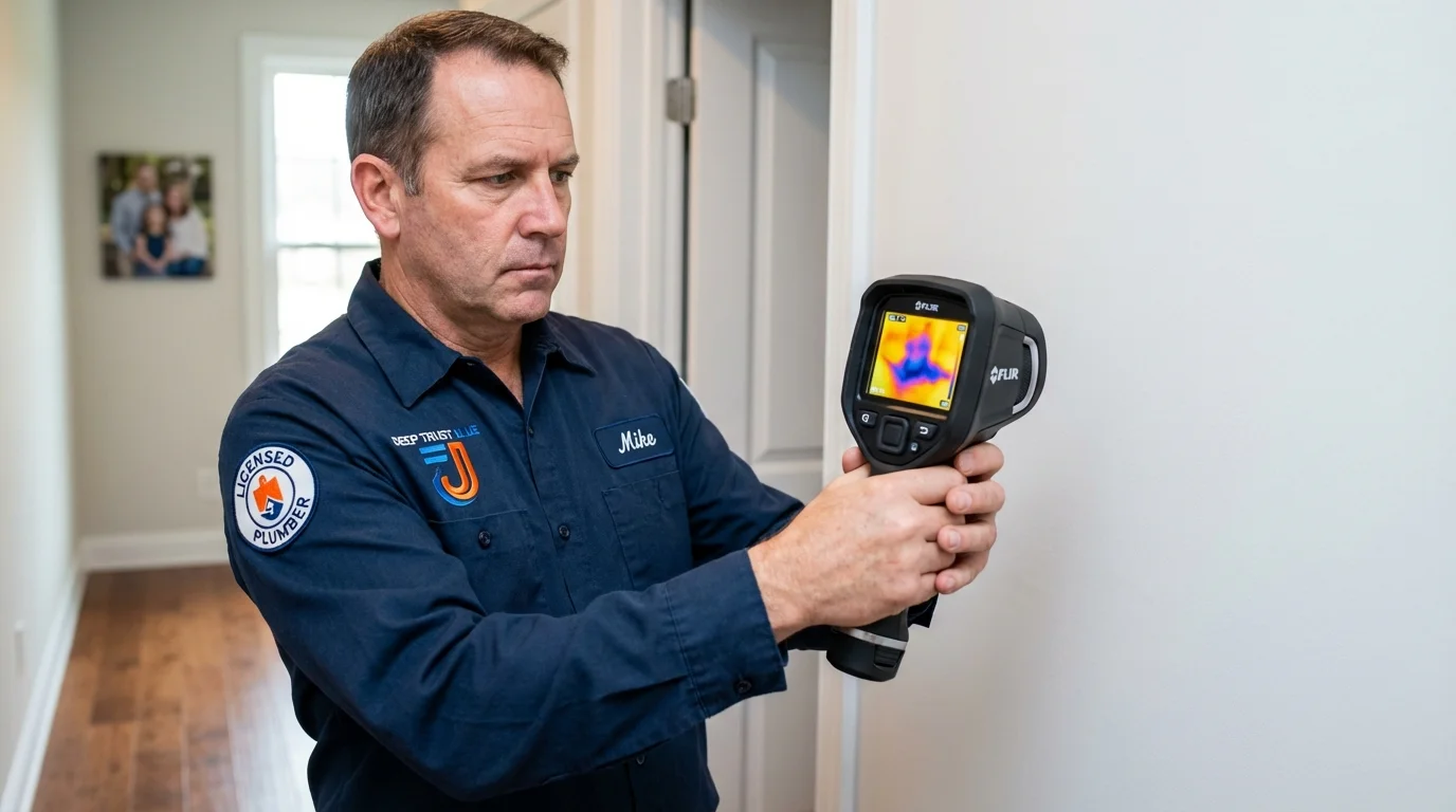 Thermal imaging leak detection by Johns Plumbing LLC in Tallmadge